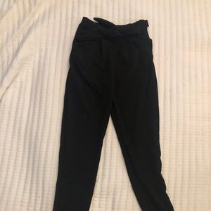 Black pants with waist tie